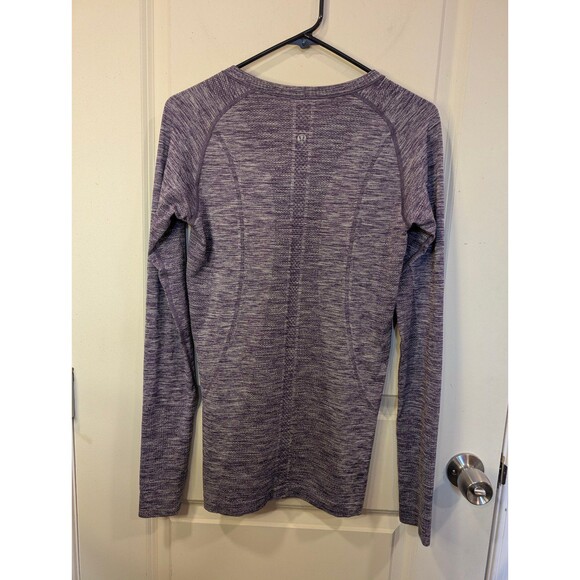 Women's Lululemon Swiftly Tech Long Sleeve Shirt Heathered Black Cherry Size 8 - Picture 3 of 7